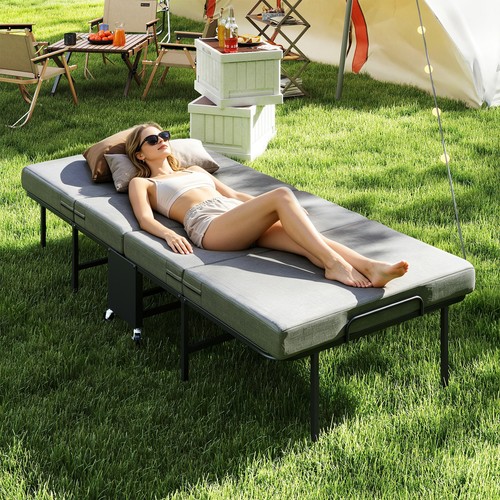 Portable folding bed with - portable,