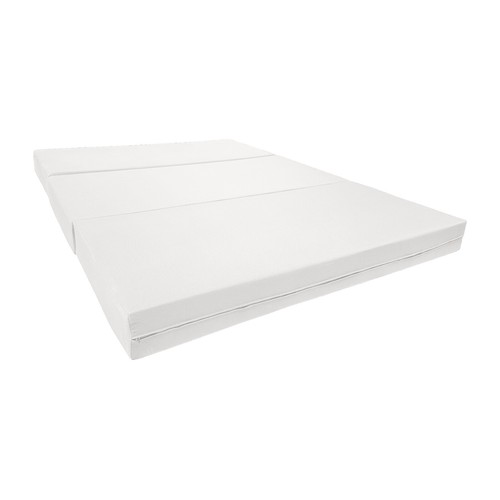 White full trifold foam bed - white,