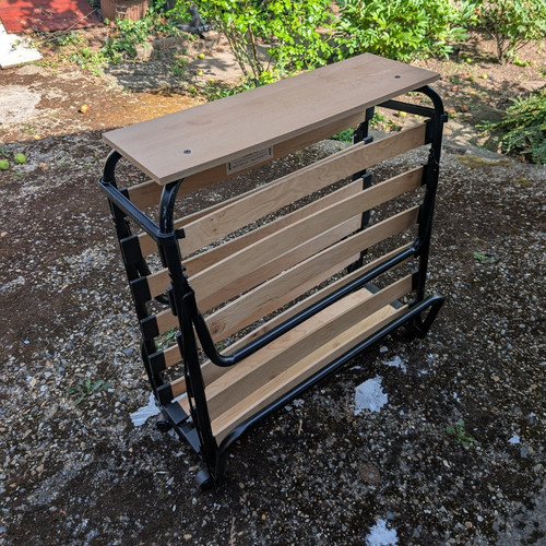 Single folding bed - folding, metal